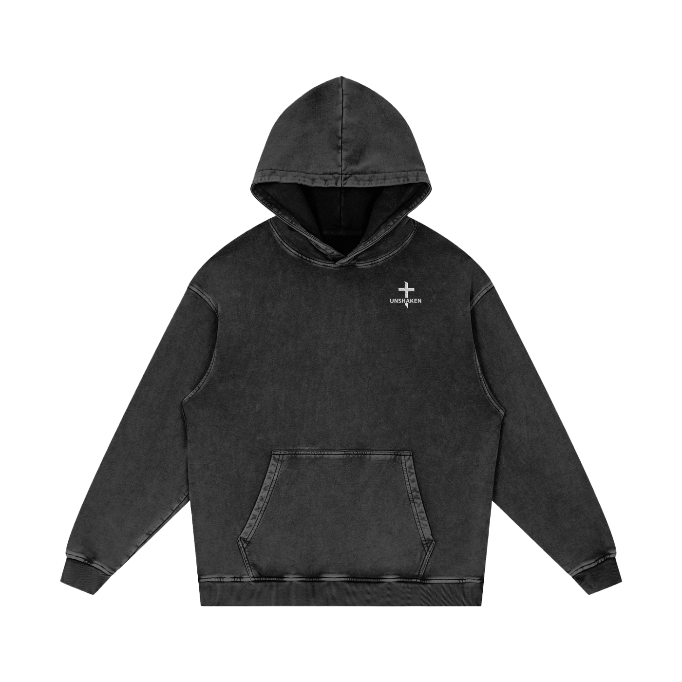 Snow Washed Loose Cotton Hoodie